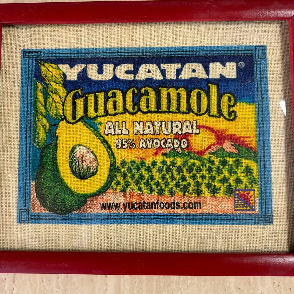 Yucatan Guacamole Avocado Retro Burlap Sack 12